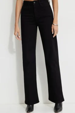 Jeans & Denim | Short & Long Lengths-Dynamite Heidi Wide Leg Jeans Black