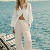 Pants | Wide Leg Pants-Dynamite Heidi Wide Leg Satin Pants Brown