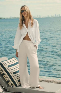 Pants | Wide Leg Pants-Dynamite Heidi Wide Leg Satin Pants Brown