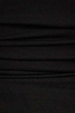 Tees & Tanks | Tees & Tanks-Dynamite High Cowl Neck Top Black