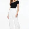 Pants | Wide Leg Pants-Dynamite High Waisted Wide Leg Pants White