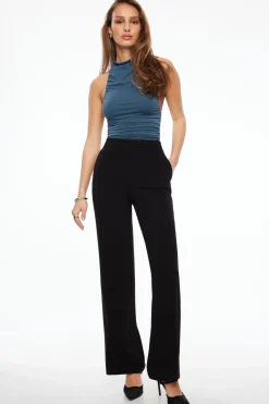 Pants | Wide Leg Pants-Dynamite High Waisted Wide Leg Pants Black