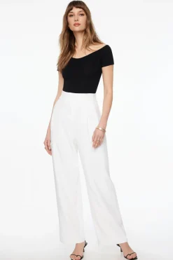 Pants | Wide Leg Pants-Dynamite High Waisted Wide Leg Pants White