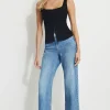 Blouses & Tops | Blouses & Tops-Dynamite Hook-Eye Linen Tank Top Black