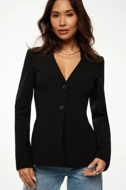 Blazers & Vests | Bestsellers-Dynamite Hourglass Blazer Black