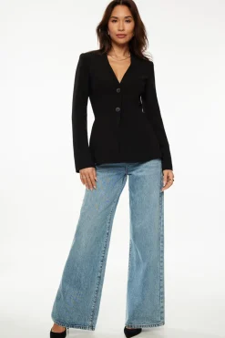 Blazers & Vests | Bestsellers-Dynamite Hourglass Blazer Black