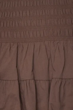 Skirts & Skorts | Skirts-Dynamite Inaya Smocked Mini Skirt Brown