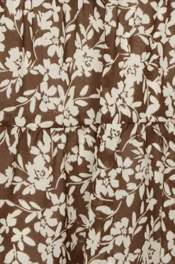 Skirts & Skorts | Skirts-Dynamite Inaya Smocked Mini Skirt Brown