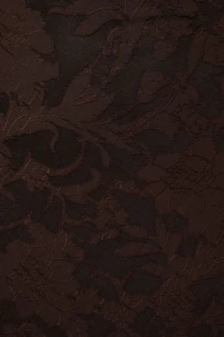 Dresses & Jumpsuits | Mini Dresses-Dynamite Jacquard Cowl Neck Mini Dress Brown