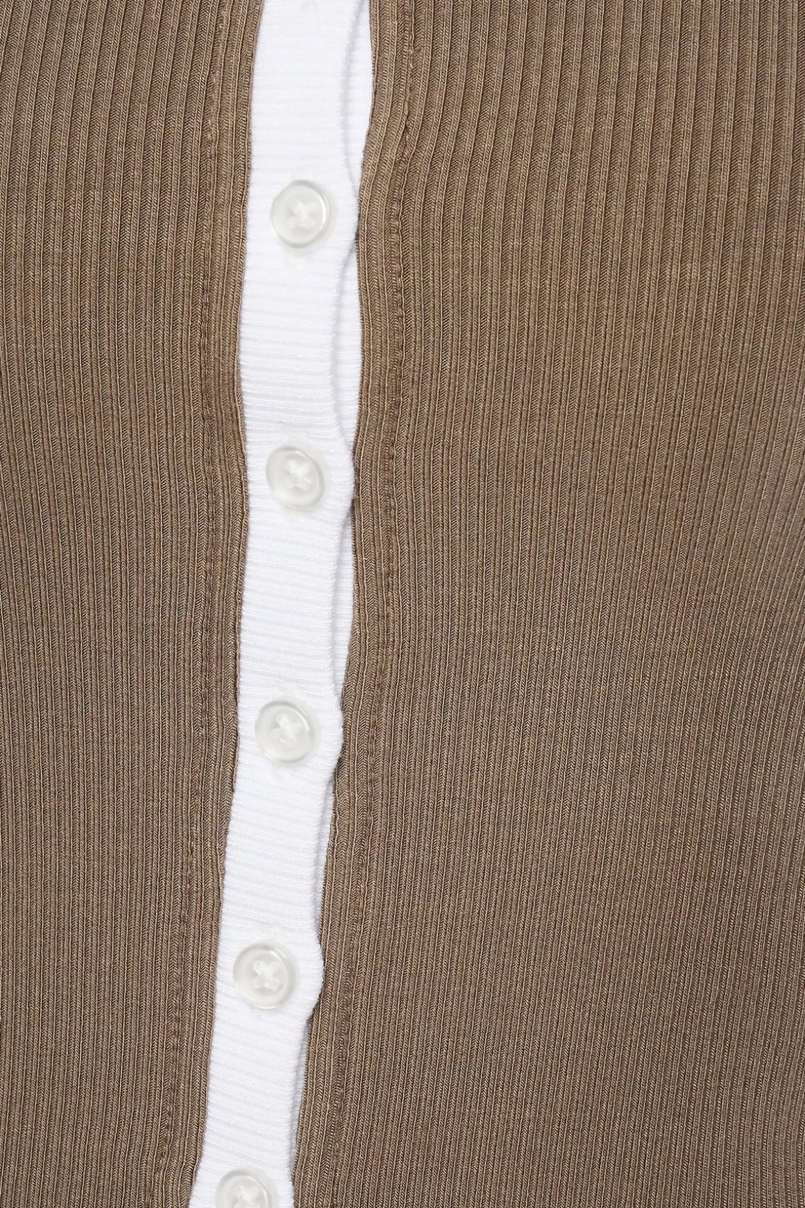 Tees & Tanks | Tees & Tanks-Dynamite Jacquie Ribbed Button Up Top Brown