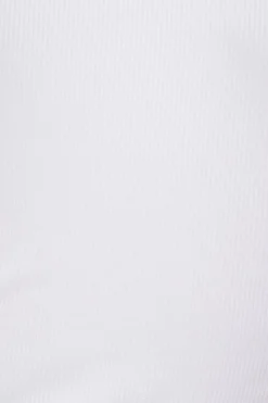 Tees & Tanks | Tees & Tanks-Dynamite Jacquie Ribbed Button Up Top White