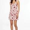 Dresses & Jumpsuits | Mini Dresses-Dynamite Jasmine Flare Mini Dress Burgundy