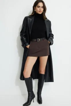 Skirts & Skorts | Bestsellers-Dynamite Josefine Mini Skort Brown