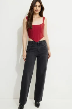 Blouses & Tops | Blouses & Tops-Dynamite Julia Corset Top Red