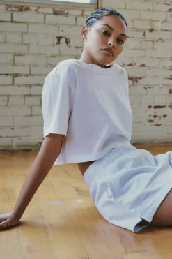 Tees & Tanks | Tees & Tanks-Dynamite Juno Cropped Boxy Tee White