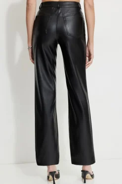 Pants | Bestsellers-Dynamite Justina Faux Leather Pants Black