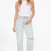 Jeans & Denim-Dynamite Justina Straight Leg Jeans Blue