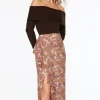 Skirts & Skorts | Skirts-Dynamite Kamila Ankle Ruffled Maxi Skirt Brown