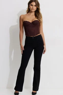 Tees & Tanks | Tees & Tanks-Dynamite Karolina Lace Bustier Burgundy