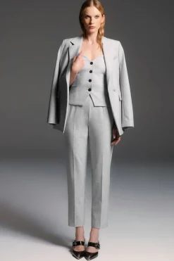 Pants | Slim Leg Pants-Dynamite Kendall Side Zip Slim Pants Gray