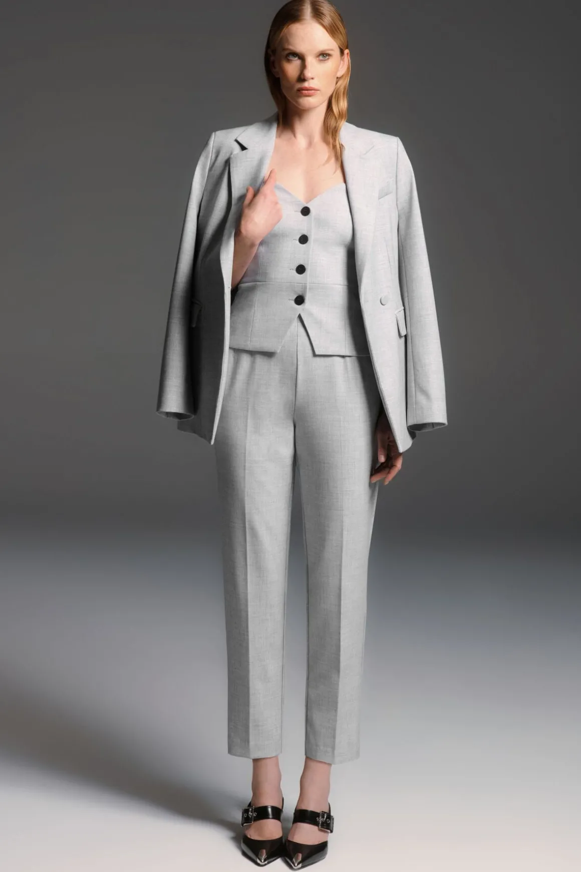 Pants | Slim Leg Pants-Dynamite Kendall Side Zip Slim Pants Gray