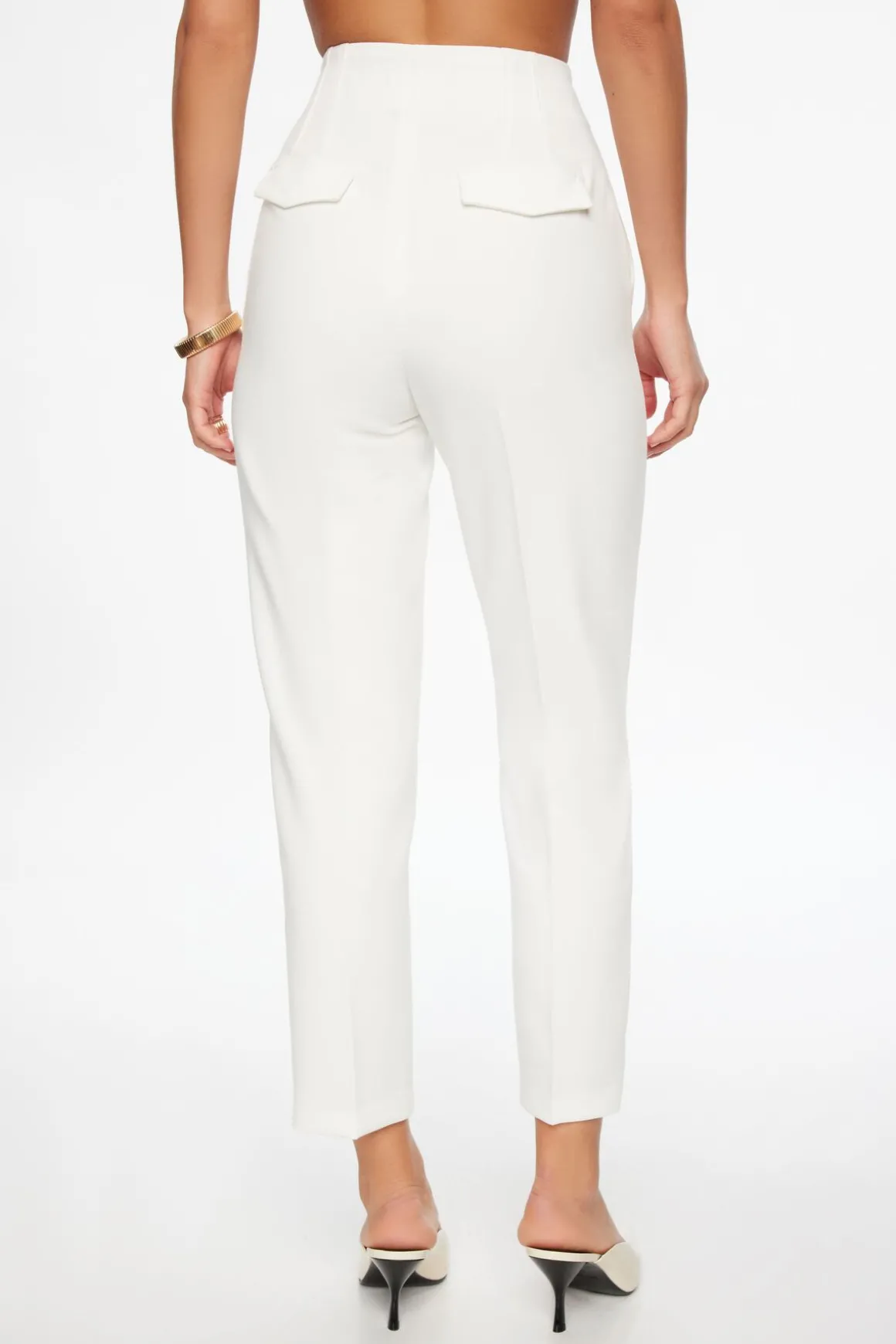 Pants | Slim Leg Pants-Dynamite Kendall Slim Side Zip Pants White