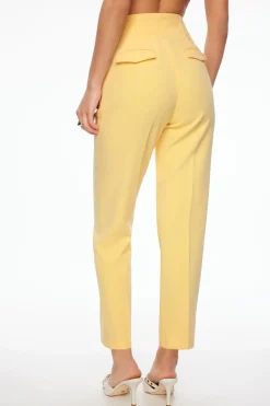 Pants | Slim Leg Pants-Dynamite Kendall Slim Side Zip Pants Yellow