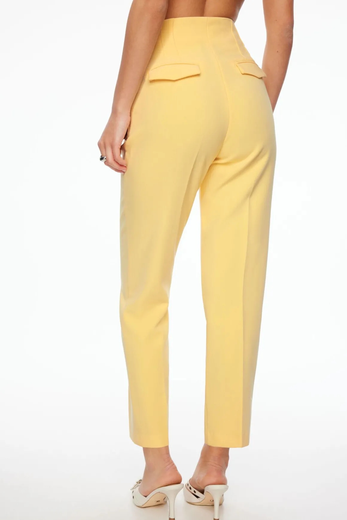 Pants | Slim Leg Pants-Dynamite Kendall Slim Side Zip Pants Yellow