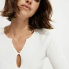 Necklaces-Dynamite Key & Lock Pave Necklace White