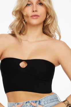 Sweaters & Cardigans | Sweaters-Dynamite Keyhole Tube Top Black