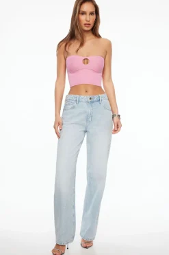Sweaters & Cardigans | Sweaters-Dynamite Keyhole Tube Top Pink