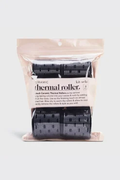 Hair Accessories-Dynamite KITSCH | Ceramic Hair Roller 8pc Variety Pack Black