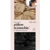 Hair Accessories-Dynamite KITSCH | 2-Pack Satin Pillow Scrunchies Black