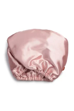 Hair Accessories-Dynamite KITSCH | Satin Wrapped Hair Towel Pink