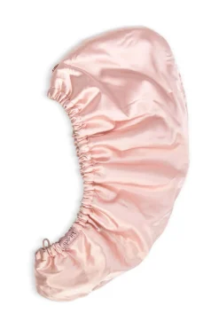 Hair Accessories-Dynamite KITSCH | Satin Wrapped Hair Towel Pink