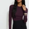 Tees & Tanks | Tees & Tanks-Dynamite Kyla Jersey Long Sleeve T-Shirt Burgundy