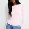 Tees & Tanks | Tees & Tanks-Dynamite Kyla Jersey Long Sleeve T-Shirt PINK