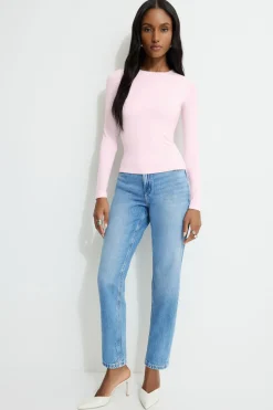 Tees & Tanks | Tees & Tanks-Dynamite Kyla Jersey Long Sleeve T-Shirt PINK