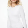Tees & Tanks | Tees & Tanks-Dynamite Kyla Long Sleeve T Shirt White