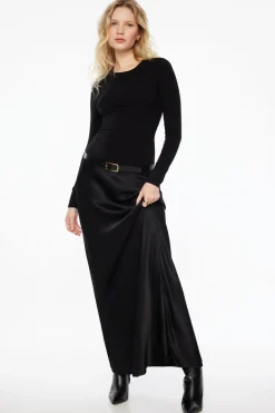Tees & Tanks | Tees & Tanks-Dynamite Kyla Long Sleeve T Shirt Black