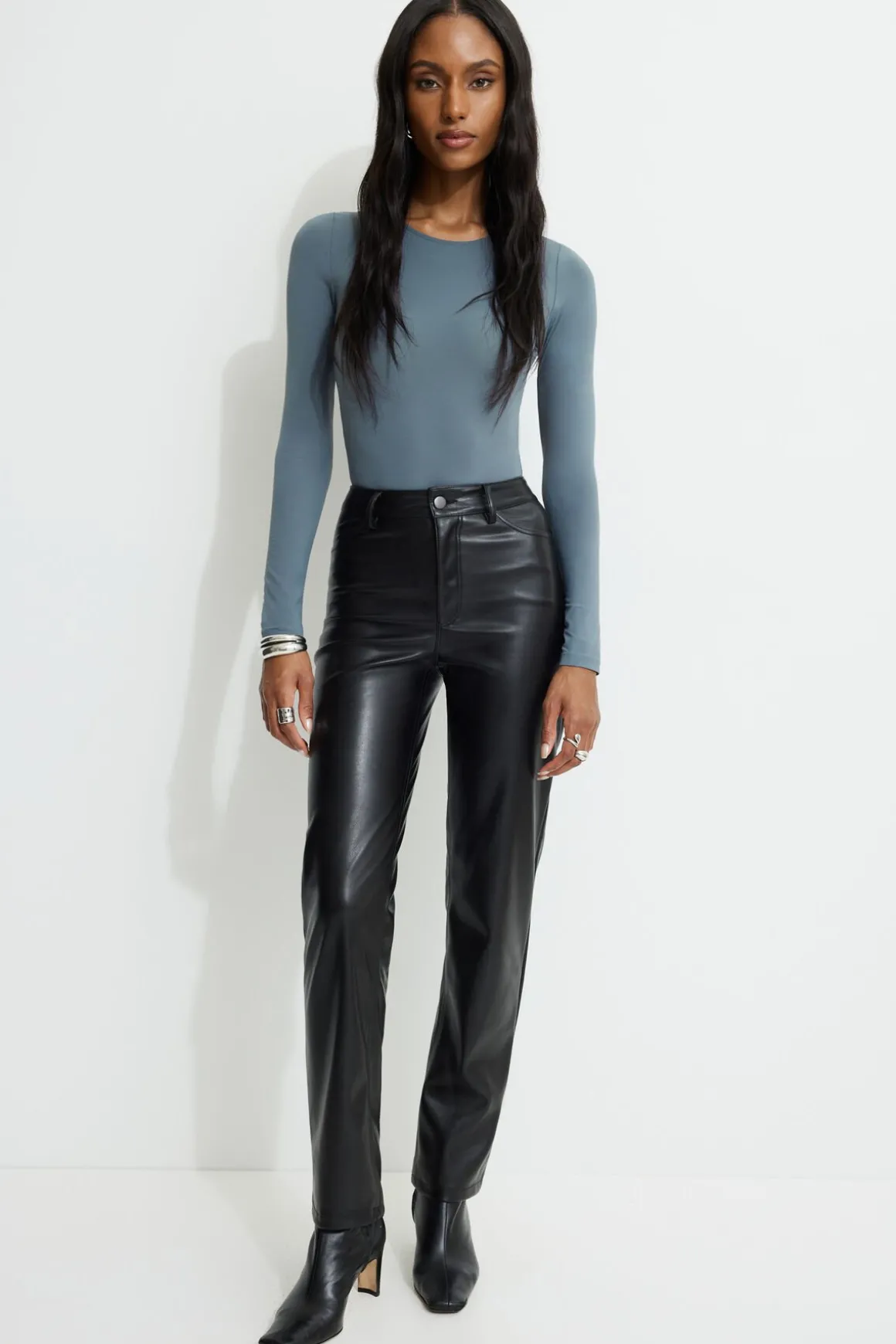 Tees & Tanks | Tees & Tanks-Dynamite Kyla Sculpt Crewneck Bodysuit Green