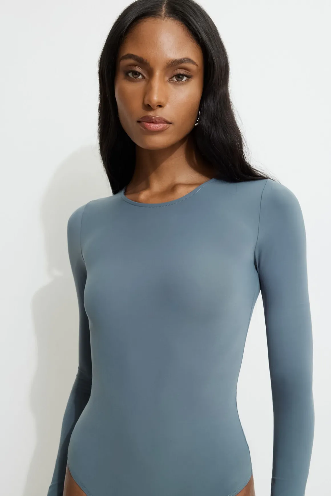 Tees & Tanks | Tees & Tanks-Dynamite Kyla Sculpt Crewneck Bodysuit Green