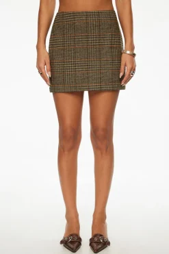 Skirts & Skorts | Matching Sets-Dynamite Kylie Plaid Mini Skirt Brown