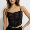 Blouses & Tops | Blouses & Tops-Dynamite Lace Bustier Top Black