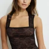 Tees & Tanks | Matching Sets-Dynamite Lace Tank Top Black