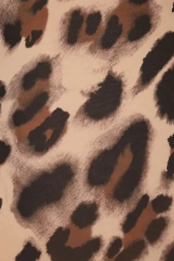 Dresses & Jumpsuits | Midi & Maxi Dresses-Dynamite Leopard Cowl Neck Maxi Dress Brown