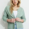 Sweaters & Cardigans | Sweaters-Dynamite Light Boxy Cardigan Green
