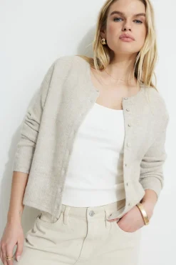 Sweaters & Cardigans | Sweaters-Dynamite Light Boxy Cardigan Brown