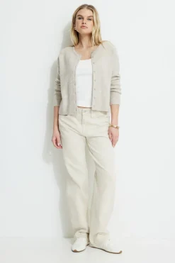 Sweaters & Cardigans | Sweaters-Dynamite Light Boxy Cardigan Brown