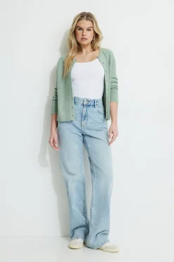 Sweaters & Cardigans | Sweaters-Dynamite Light Boxy Cardigan Green